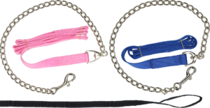 Geleidelijn met ketting zwart 250 cm - Merkloos