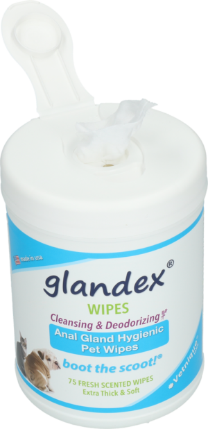 Glandex Wipes 75 st. - Doekjes voor het achterwerk van honden en katten