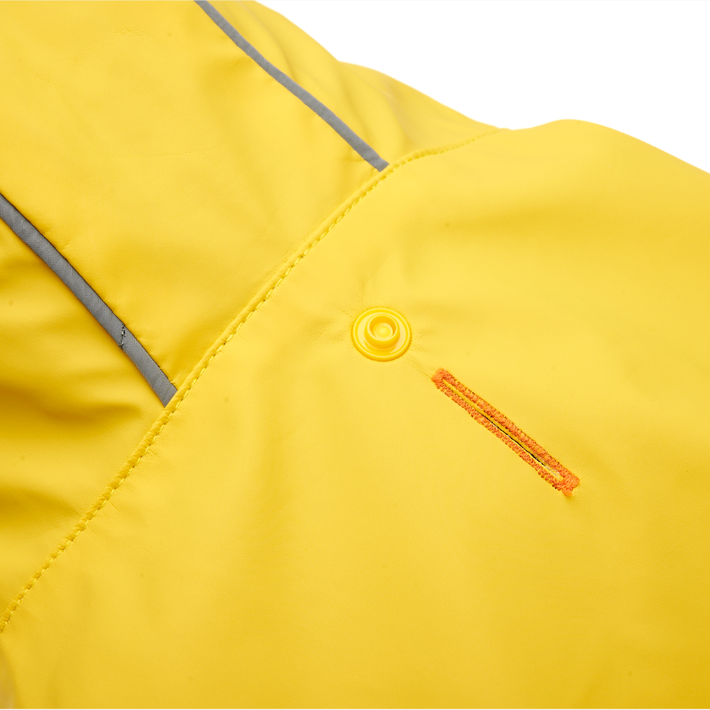 Goo-eez Reflective Hooded Raincoat M Geel/Grijs voor Honden - afbeelding 5
