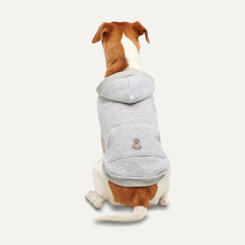 Goo-eez Kangaroo Fleece Hoodie L Grijs voor Honden - afbeelding 4