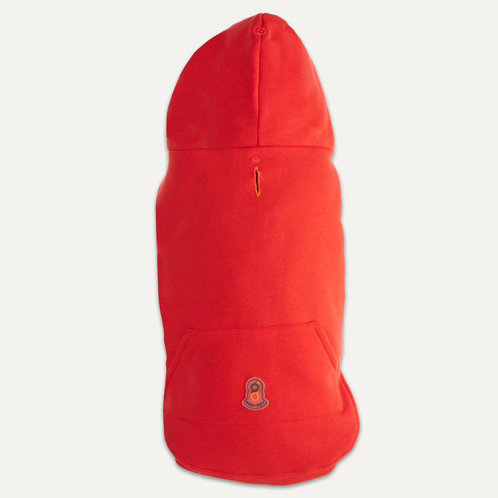 Goo-eez Kangaroo Fleece Hoodie XXL Rood/Zwart voor Honden - afbeelding 6