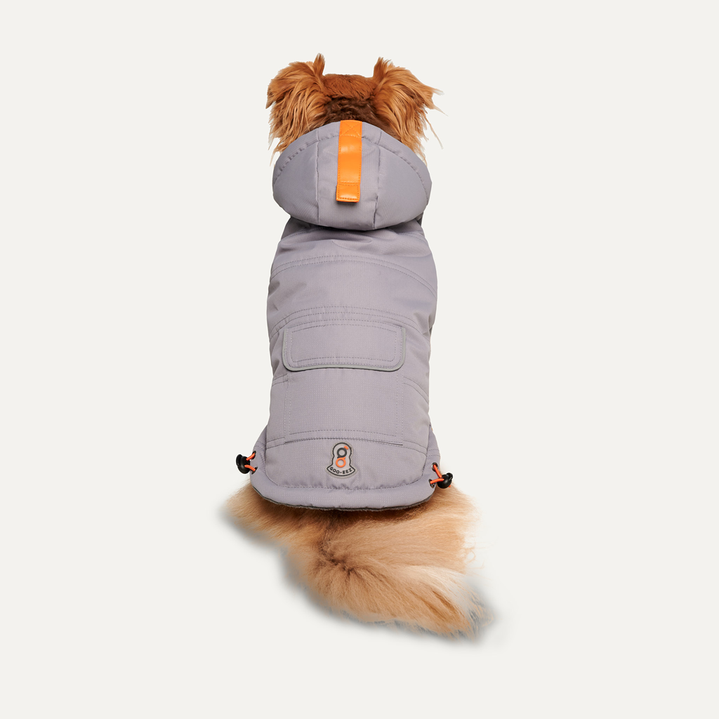 Goo-eez Hooded Full Body Snowsuit S Grijs voor Honden - afbeelding 2