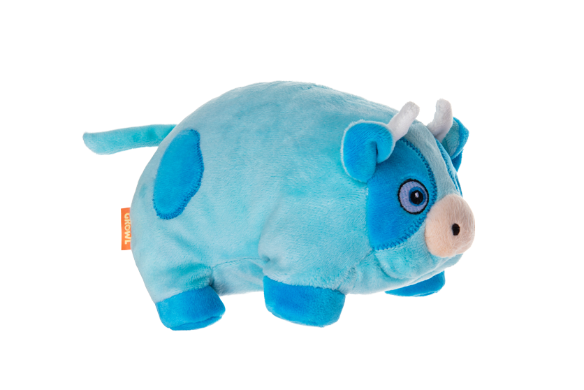 Growl Trofflers Moo Moo de Koe - Pluche Hondenspeeltje met Pieper - afbeelding 3