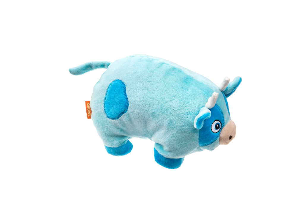 Growl Trofflers Moo Moo de Koe - Pluche Hondenspeeltje met Pieper - afbeelding 4