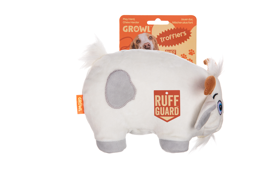 Growl Trofflers Bleaty de Geit - Pluche Hondenspeeltje met Pieper - afbeelding 1