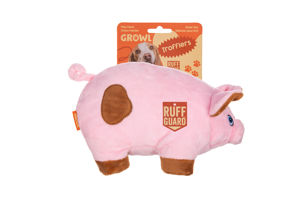 Growl Trofflers Oinkers het Varken - Pluche Hondenspeeltje - afbeelding 1