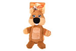 Growl Belly Boomerz Benny de Bever - Pluche Hondenspeeltje met Pieper
