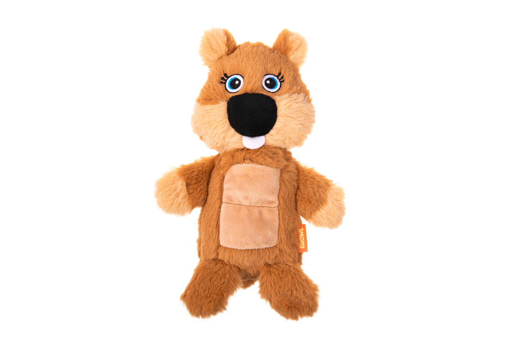 Growl Belly Boomerz Benny de Bever - Pluche Hondenspeeltje met Pieper - afbeelding 2