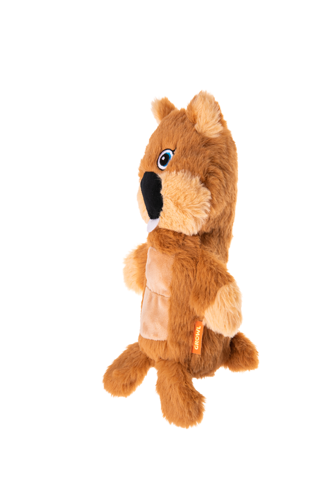 Growl Belly Boomerz Benny de Bever - Pluche Hondenspeeltje met Pieper - afbeelding 3