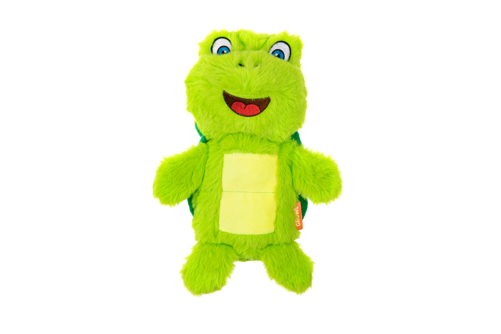 Growl Belly Boomerz Tina de Schildpad - Pluche Hondenspeeltje met Pieper - afbeelding 2
