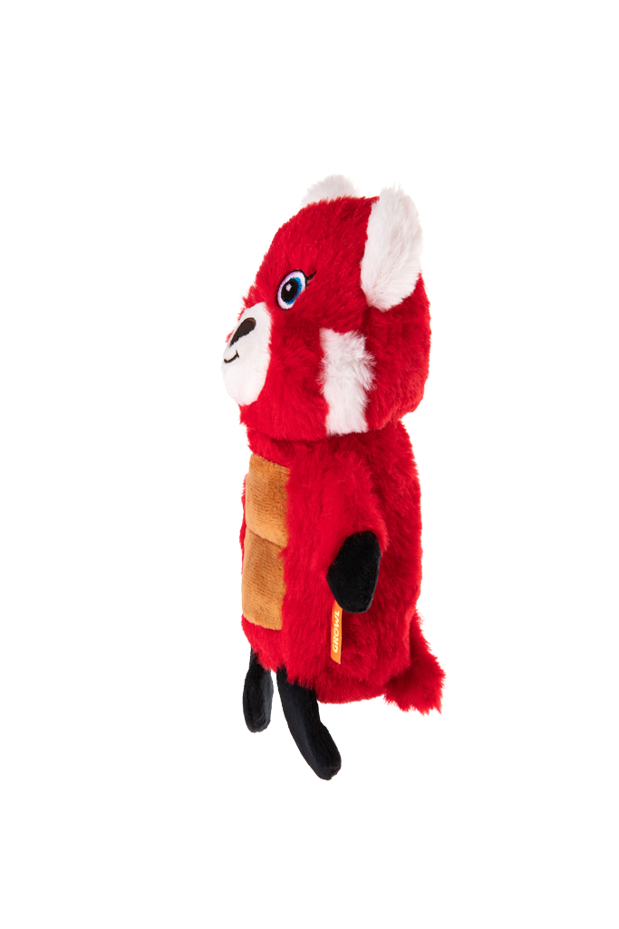Growl Belly Boomerz Riley de Rode Panda - Pluche Hondenspeeltje - afbeelding 3