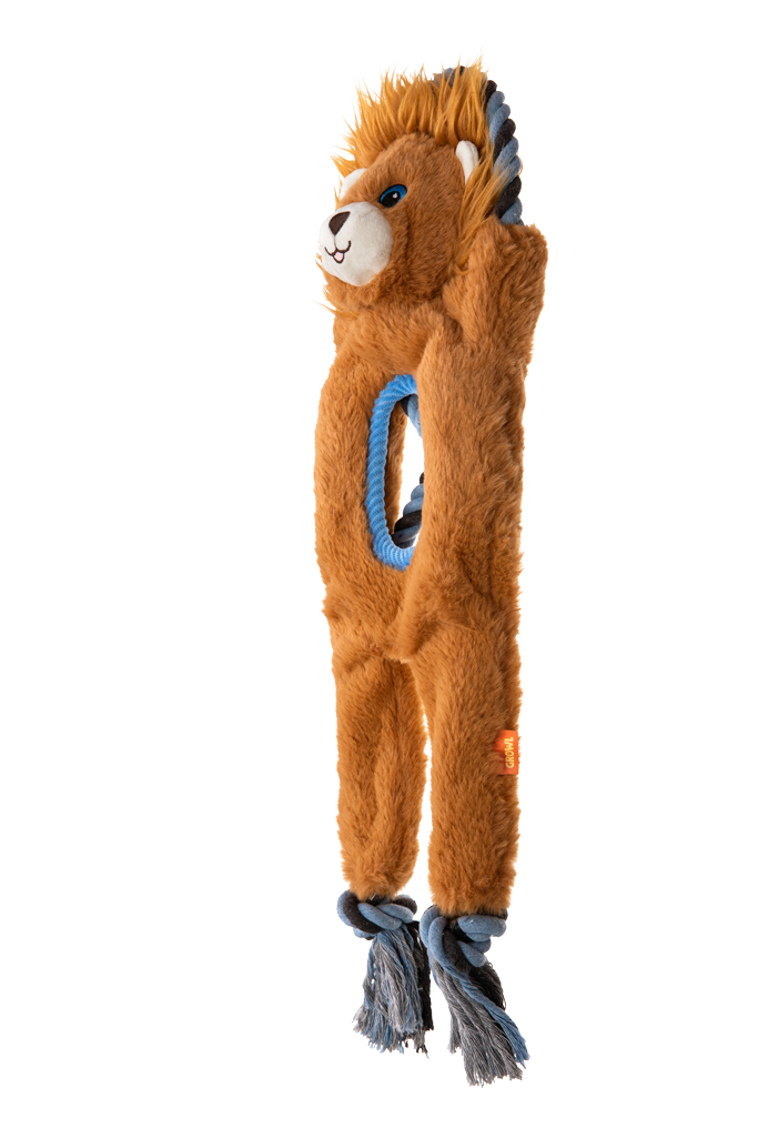 Growl Jungle Tugz Louie de Leeuw - Pluche en Touw Speeltje - afbeelding 3