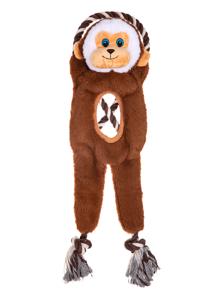 Growl Jungle Tugz Max de Aap - Duurzaam Pluche en Touw Speelgoed - afbeelding 2