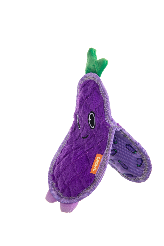 Growl Flip Floppz Eddie de Aubergine Speelgoed voor Honden - afbeelding 3