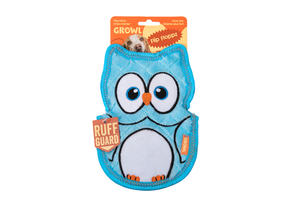 Growl Flip Floppz Ollie de Uil - Speelgoed voor Honden - afbeelding 1