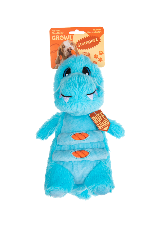 Growl Stomperz Terry de blauwe Tyranosaurus-Rex pluche speelgoed - afbeelding 1