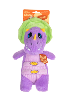 Growl Stomperz Benny de Paarse Brachiosaurus - Pluche Speelgoed voor Honden