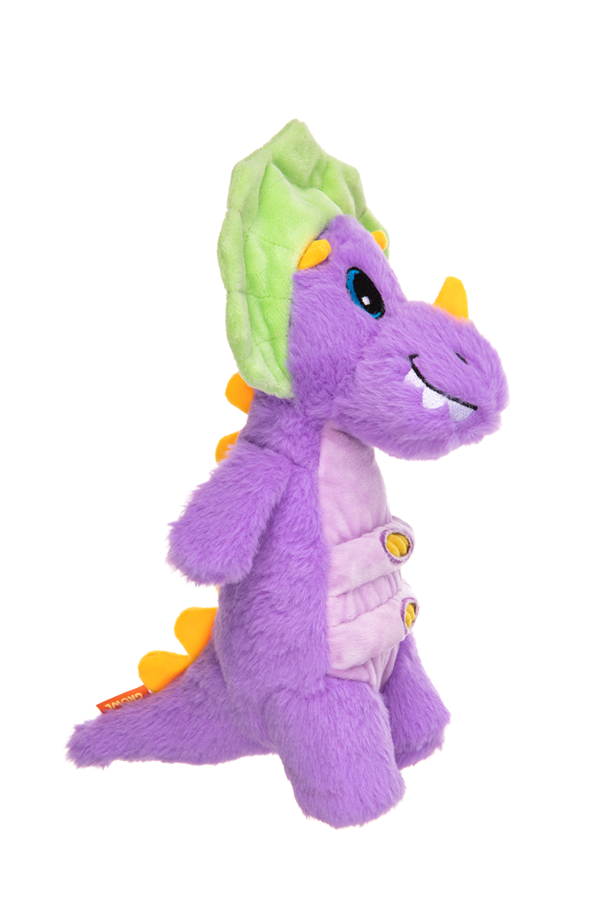 Growl Stomperz Benny de Paarse Brachiosaurus - Pluche Speelgoed voor Honden - afbeelding 3