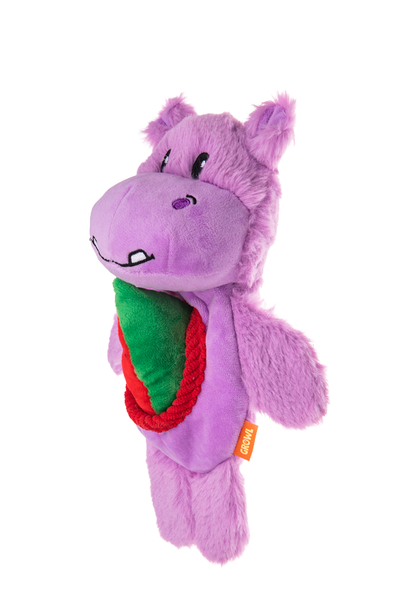 Growl Snackerz Hilda de Hippo - Interactief Pluche Hondenspeeltje - afbeelding 3