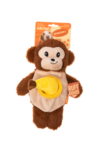 Growl Snackerz Milo de Aap - Interactief Pluche Hondenspeeltje