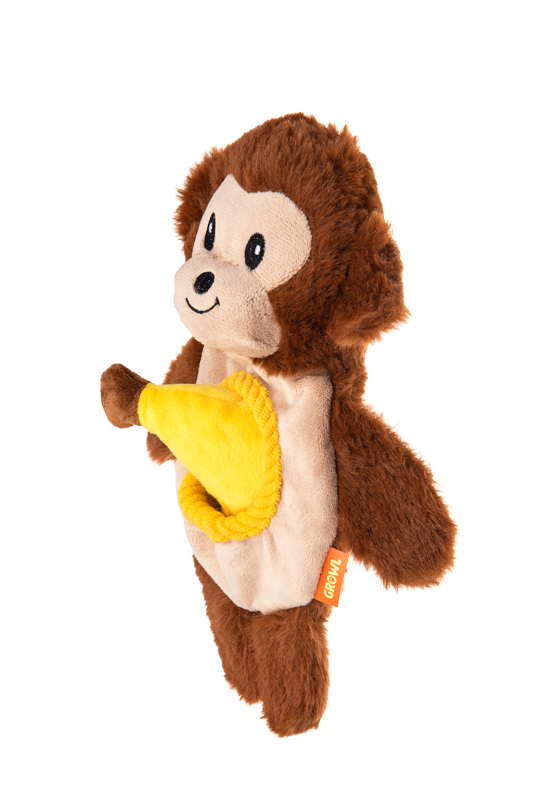 Growl Snackerz Milo de Aap - Interactief Pluche Hondenspeeltje - afbeelding 3