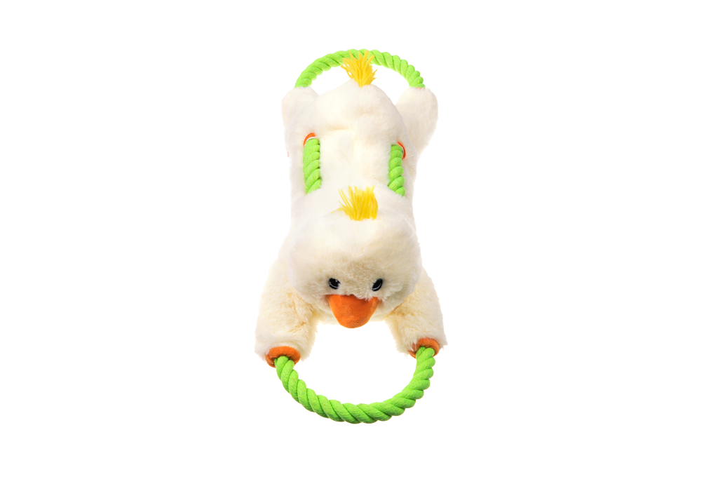 Growl Haystackerz Quacker de Eend - Touw- en Pluche Hondenspeeltje - afbeelding 2