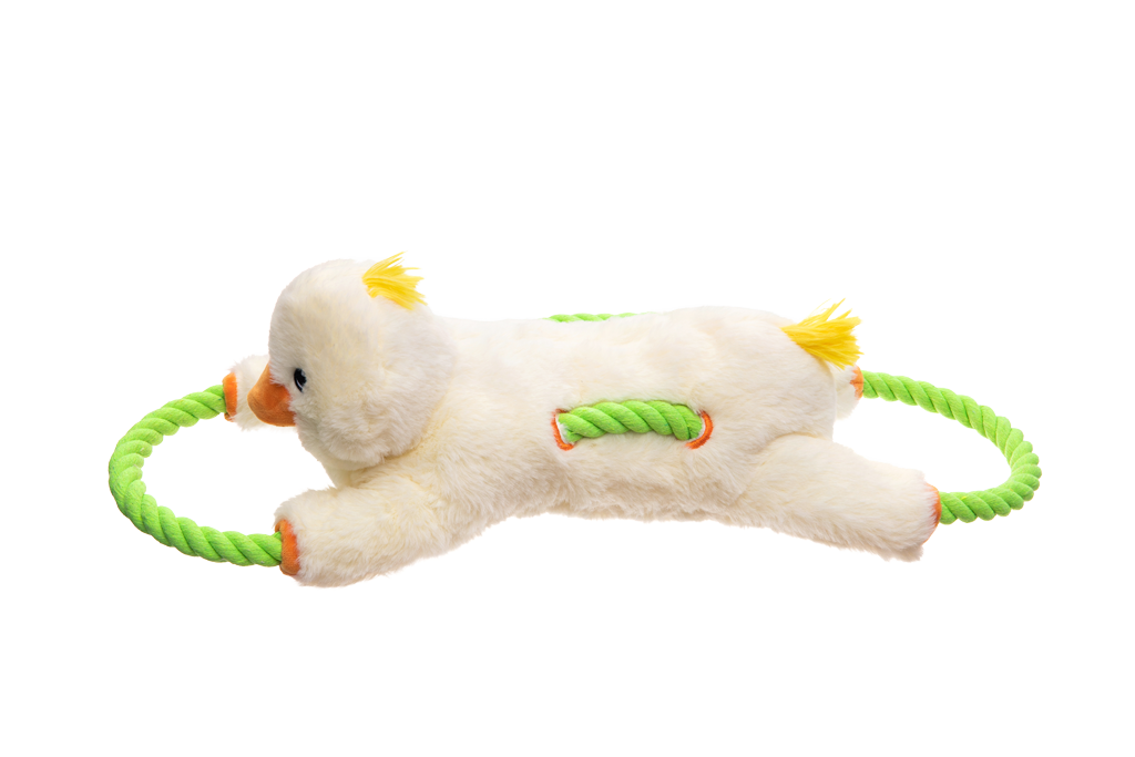 Growl Haystackerz Quacker de Eend - Touw- en Pluche Hondenspeeltje - afbeelding 3