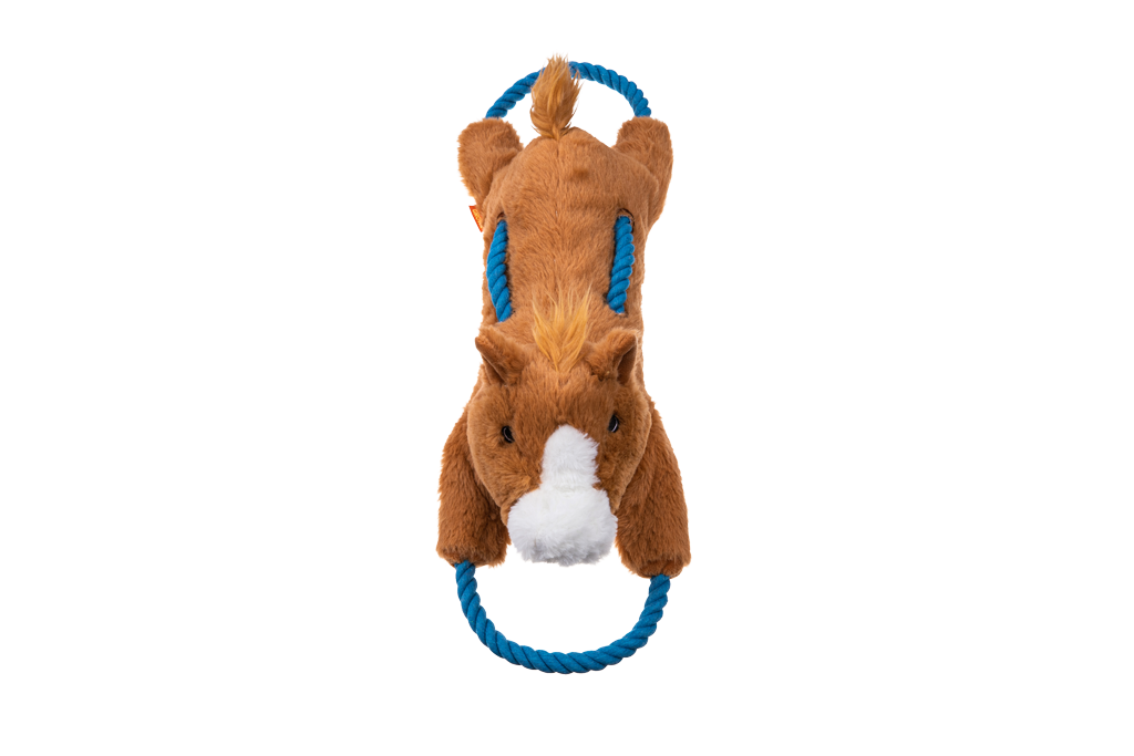 Growl Haystackerz Hayride het Paard - Stevig Touw- en Pluche Hondenspeeltje - afbeelding 2