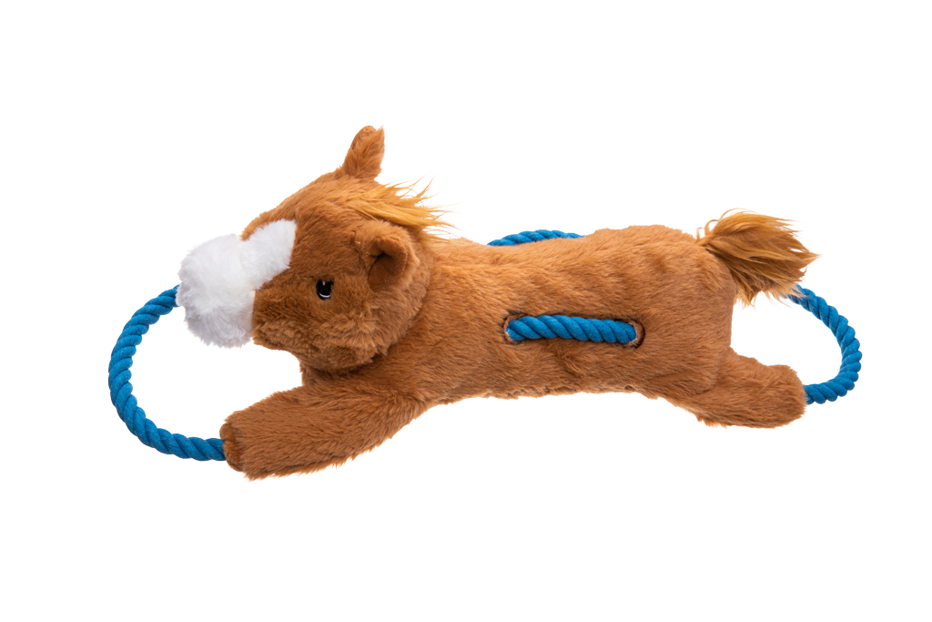 Growl Haystackerz Hayride het Paard - Stevig Touw- en Pluche Hondenspeeltje - afbeelding 3
