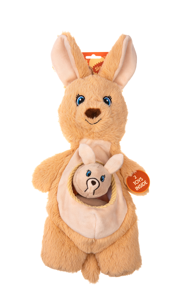 Growl Sidekicks Kanga Joey - Zacht en Stevig Hondenspeeltje - afbeelding 1