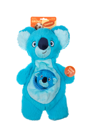 Growl Sidekicks Koala Joey - Zacht en Stevig Hondenspeeltje met Piepers