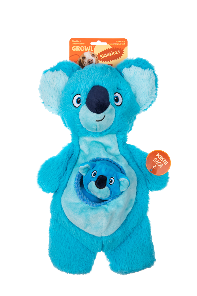 Growl Sidekicks Koala Joey - Zacht en Stevig Hondenspeeltje met Piepers - afbeelding 1