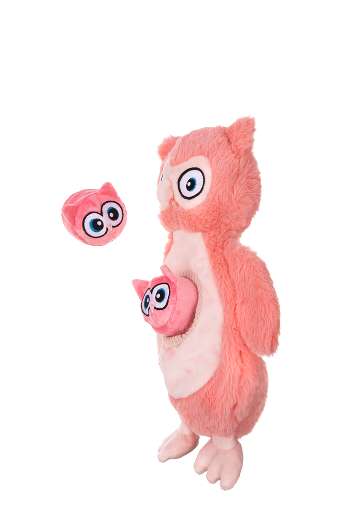 Growl Sidekicks Hoot en Hootlet - Zachte Pluche Speeltjes voor Honden - afbeelding 3