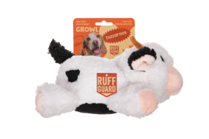 Growl Fuzzaroos Coco de Koe - Zacht Pluche Hondenspeeltje met Pieper