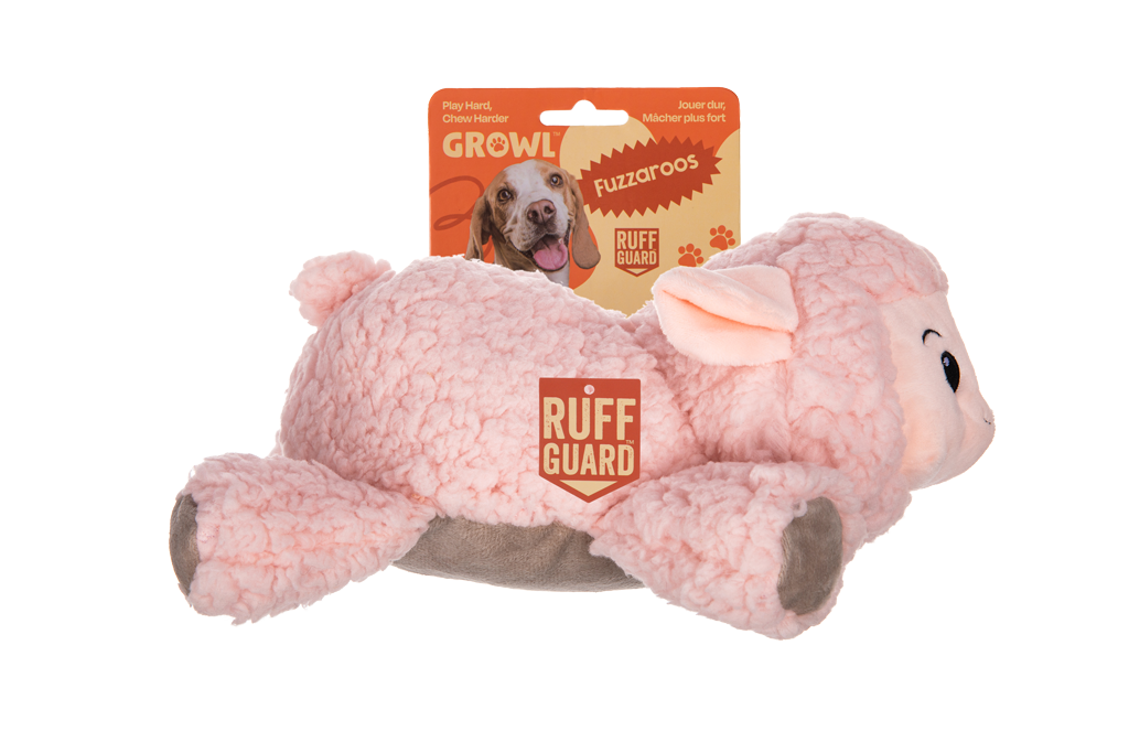 Growl Fuzzaroos Lolly het Lammetje - Zacht en Stevig Hondenspeeltje - afbeelding 1
