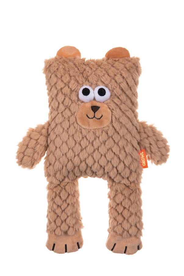 Growl Block Heads Boxy de Beer - Pluche Hondenspeeltje met Pieper - afbeelding 2