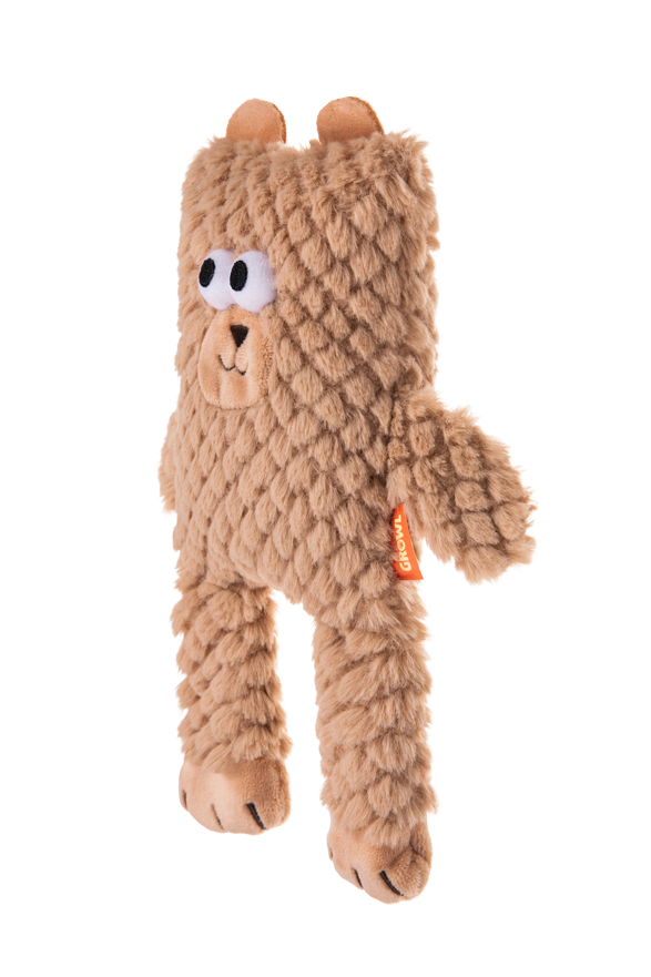 Growl Block Heads Boxy de Beer - Pluche Hondenspeeltje met Pieper - afbeelding 3