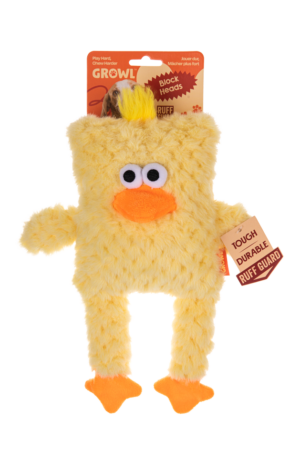 Growl Block Heads Cheepers het Kuikentje - Pluche Hondenspeeltje