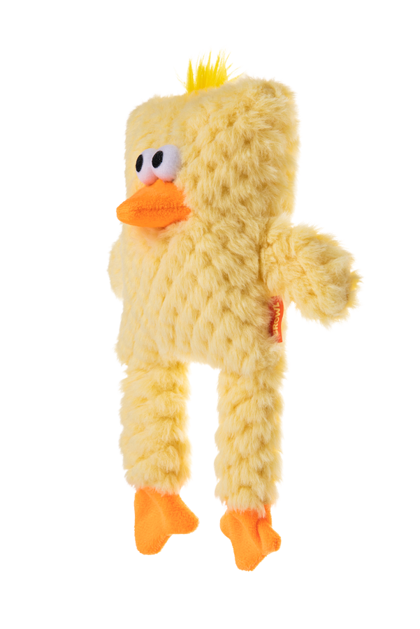 Growl Block Heads Cheepers het Kuikentje - Pluche Hondenspeeltje - afbeelding 3