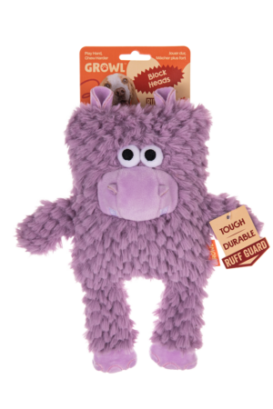 Growl Block Heads Chompy het Nijlpaard - Pluche Hondenspeeltje