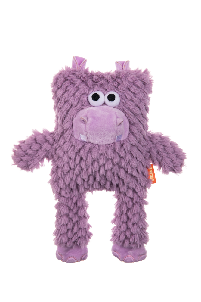 Growl Block Heads Chompy het Nijlpaard - Pluche Hondenspeeltje - afbeelding 2