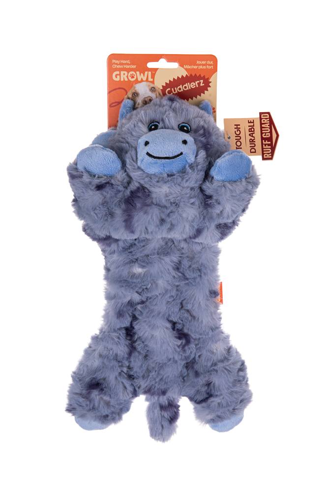 Growl Cuddlerz Chewy de Koe - Pluche Hondenspeeltje met Piepers - afbeelding 1