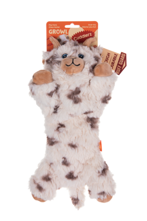 Growl Cuddlerz Nibblers de Geit - Pluche Hondenspeeltje met Piepers