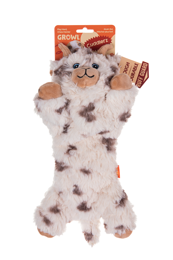 Growl Cuddlerz Nibblers de Geit - Pluche Hondenspeeltje met Piepers - afbeelding 1