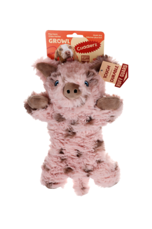 Growl Cuddlerz Snorters het Varken - Pluche Hondenspeeltje met Piepers