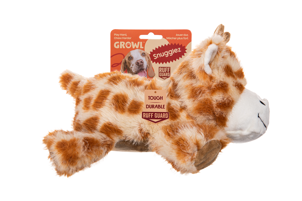 Growl Snugglez Glen de Giraffe - Zacht en Stevig Hondenspeeltje - afbeelding 1