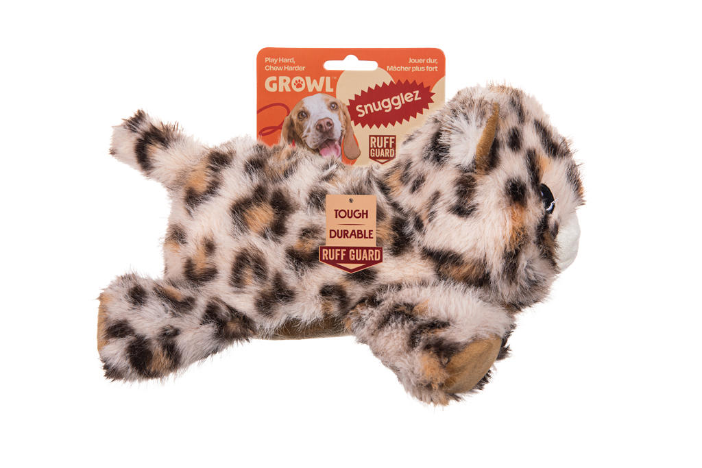 Growl Snugglez Larry het Luipaard - Zacht en Stevig Hondenspeeltje - afbeelding 1