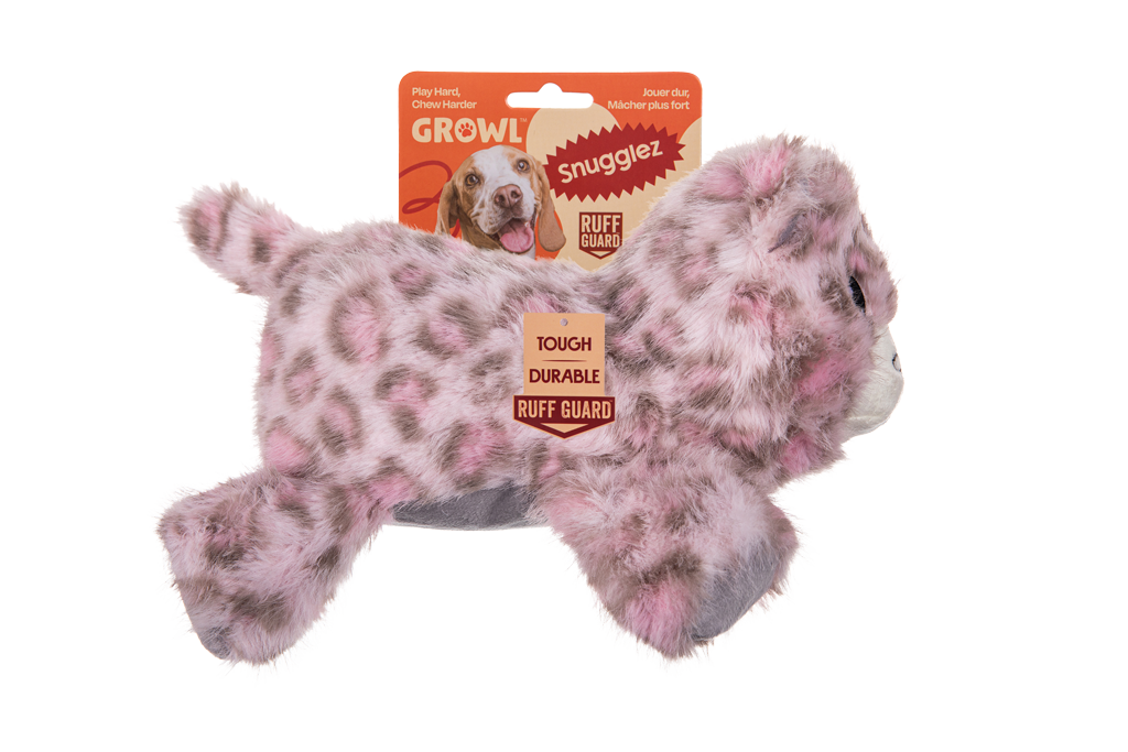 Growl Snugglez Sierra het Sneeuwluipaard - Zacht en Stevig Hondenspeeltje - afbeelding 1