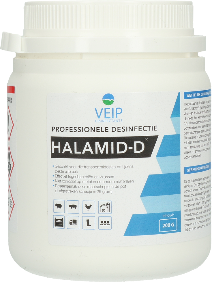 Halamid-D 200 g - Desinfectiemiddel voor dierenverblijven - afbeelding 1