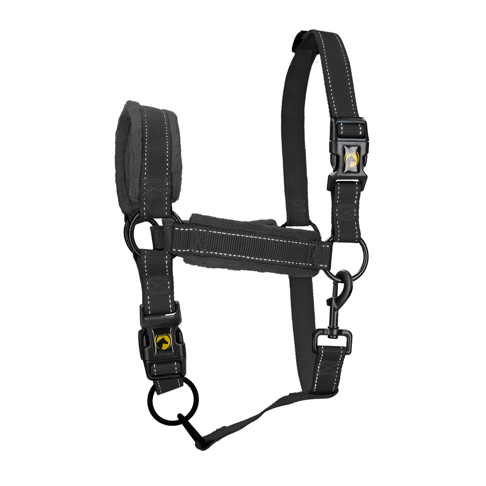 Excellent Superior Halster Zwart S - Comfortabel en Veilig Halster voor Paarden